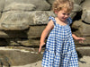 faye dress in blue gingham
