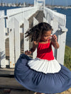 phoebe dress in red/white/blue