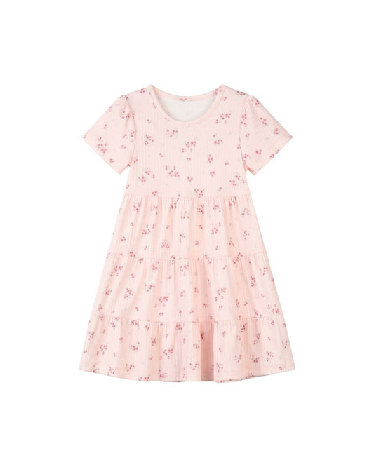 iona dress in pink ditsy floral