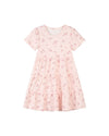 iona dress in pink ditsy floral