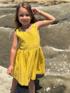 tilly dress in yellow eyelet