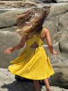 tilly dress in yellow eyelet