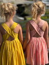 tilly dress in yellow eyelet