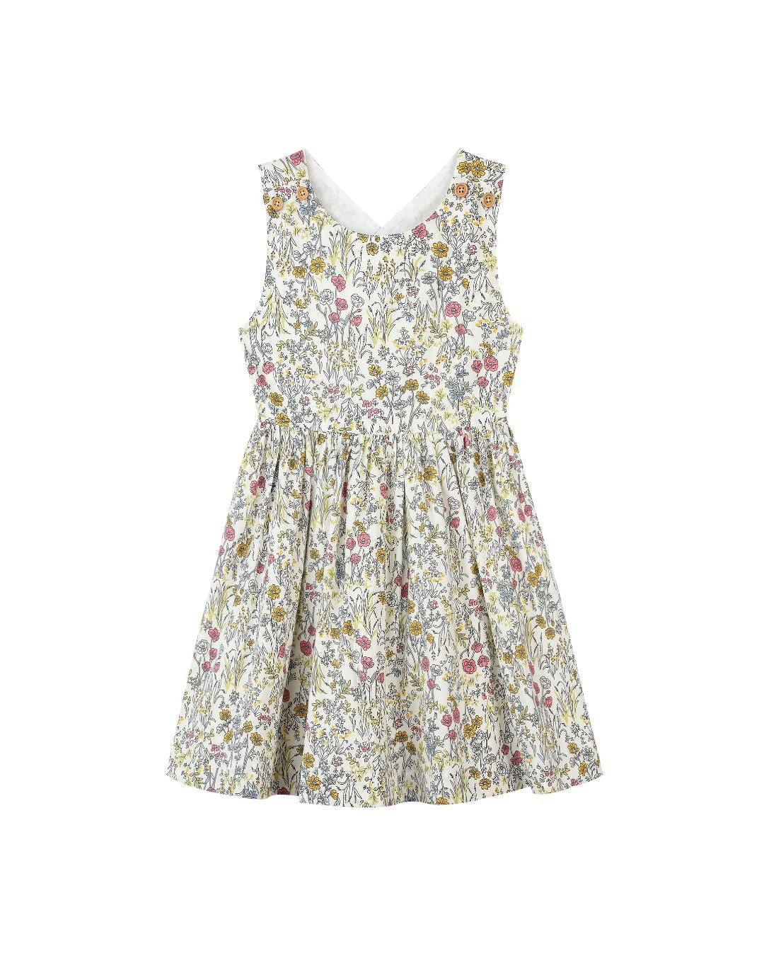 tilly dress in yellow meadow floral