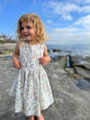 tilly dress in blue meadow floral