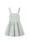 wynonna dress in green gingham floral