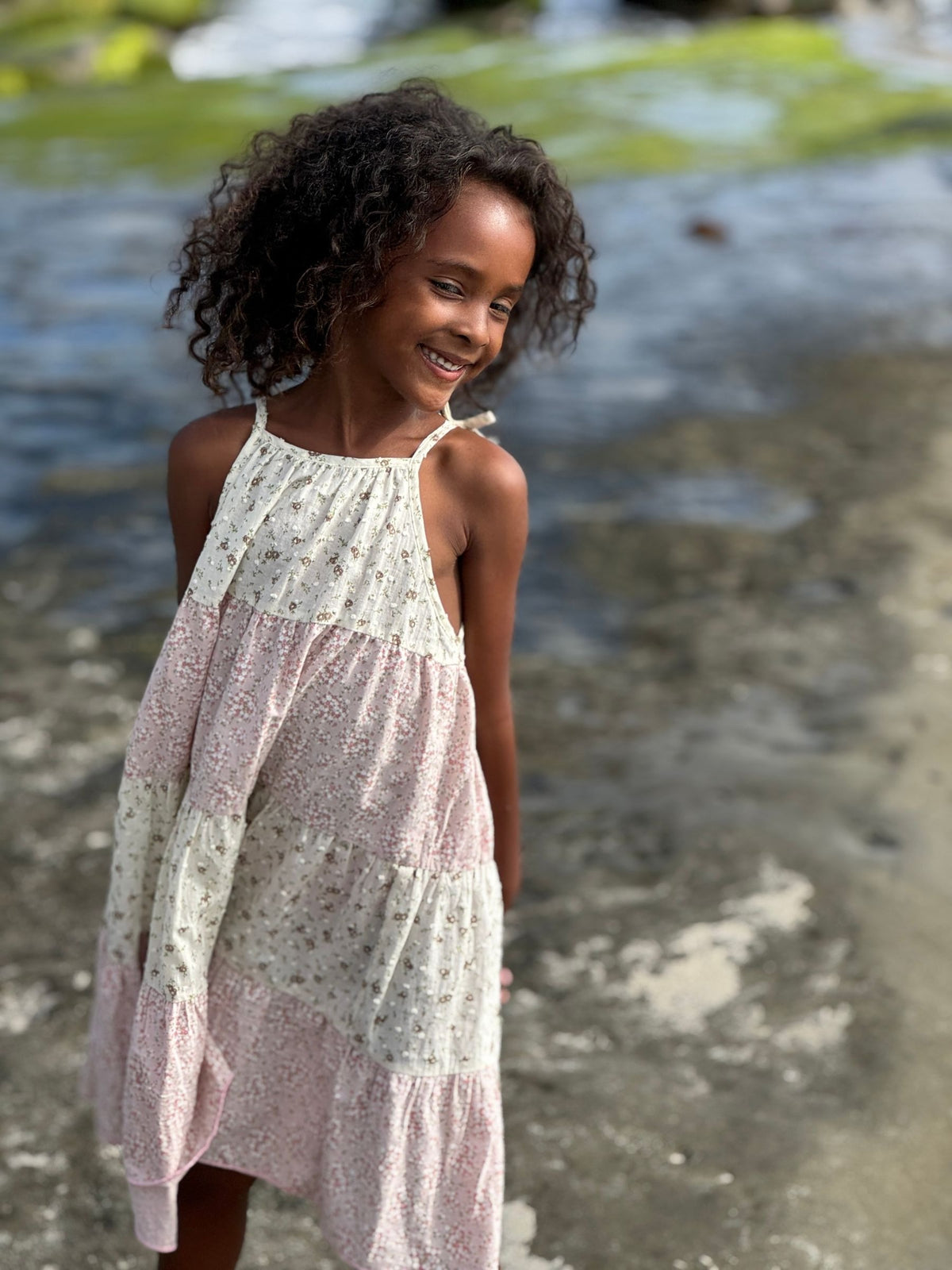 kit dress in pink mix floral