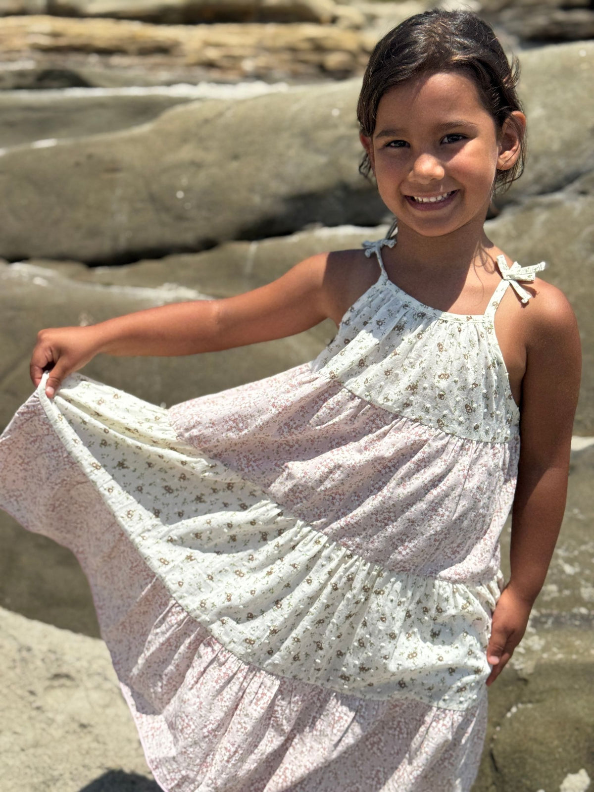 kit dress in pink mix floral