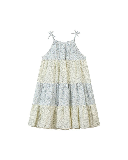 kit dress in blue mix floral