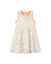 adele dress in orange floral