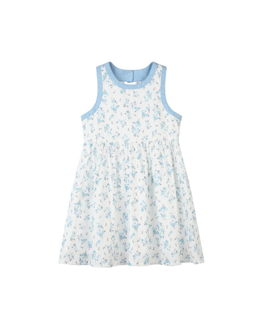 adele dress in blue floral