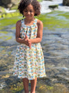 sloane dress in hawaiian palms