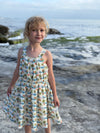 sloane dress in hawaiian palms