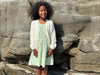sloane dress in green eyelet