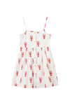 brooklyn dress in white lobster