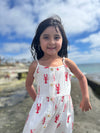 brooklyn dress in white lobster