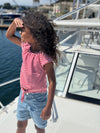 esme top in red stripe