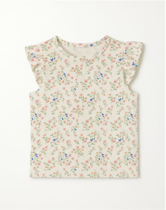 nola top in pink floral