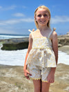 scarlett top in yellow large floral