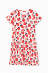 twirl dress in strawberries