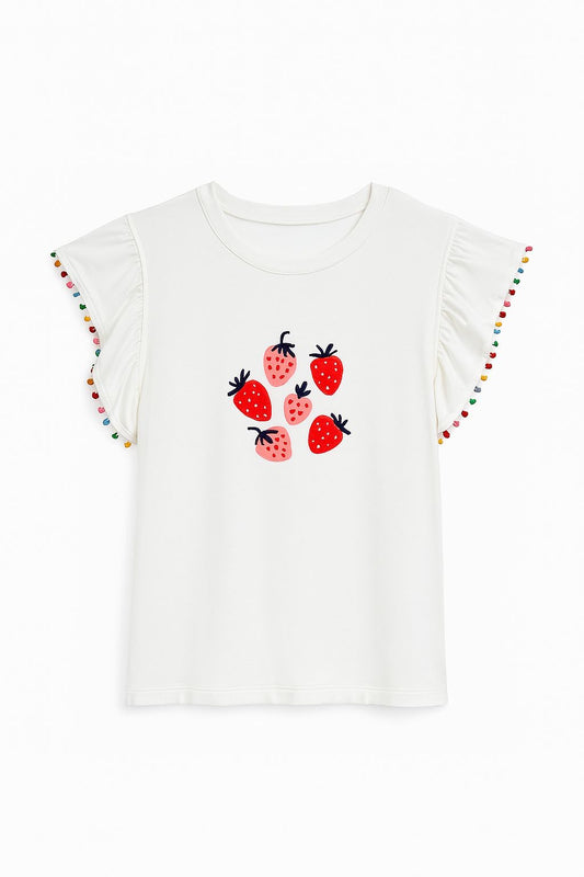 kiera top in strawberries
