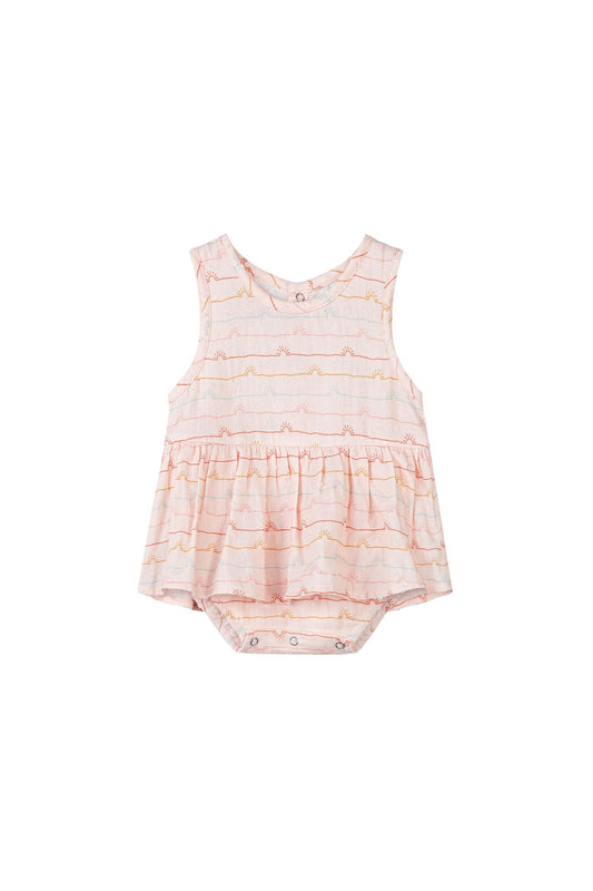 nellie onesie dress in sunset