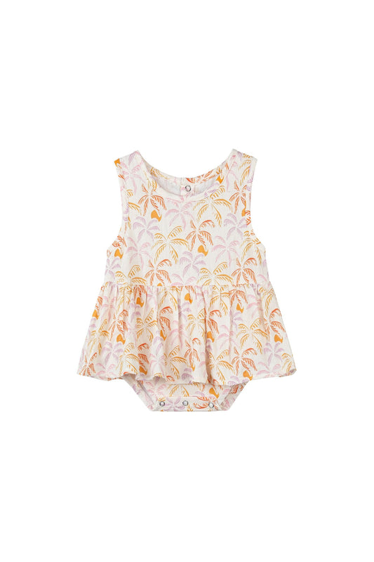 nellie onesie dress in palms