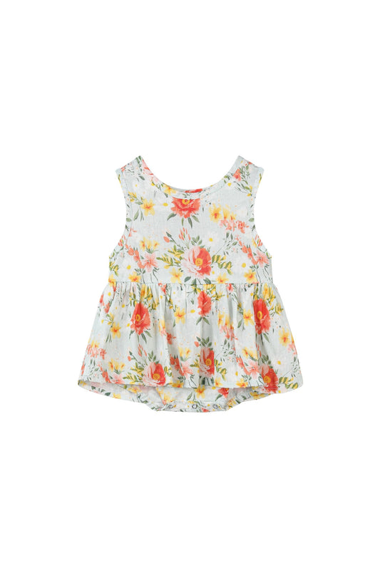 nellie onesie dress in retro roses