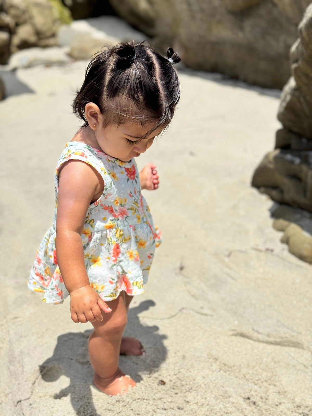 nellie onesie dress in retro roses