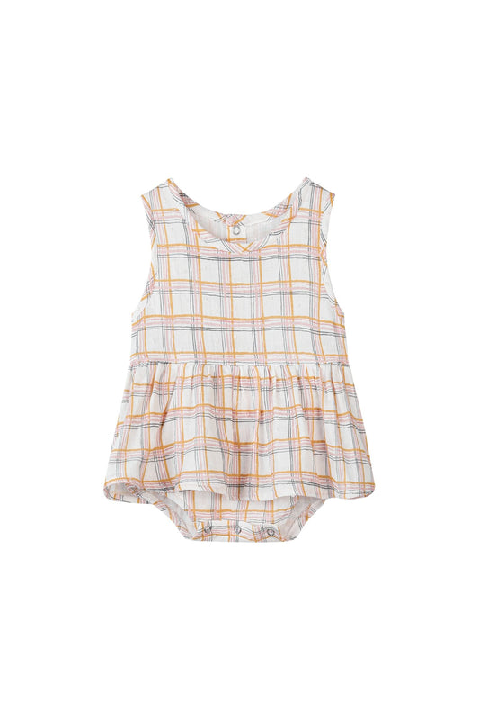 nellie onesie dress in plaid