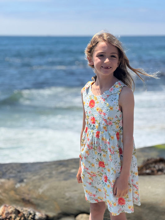 emma dress in retro roses