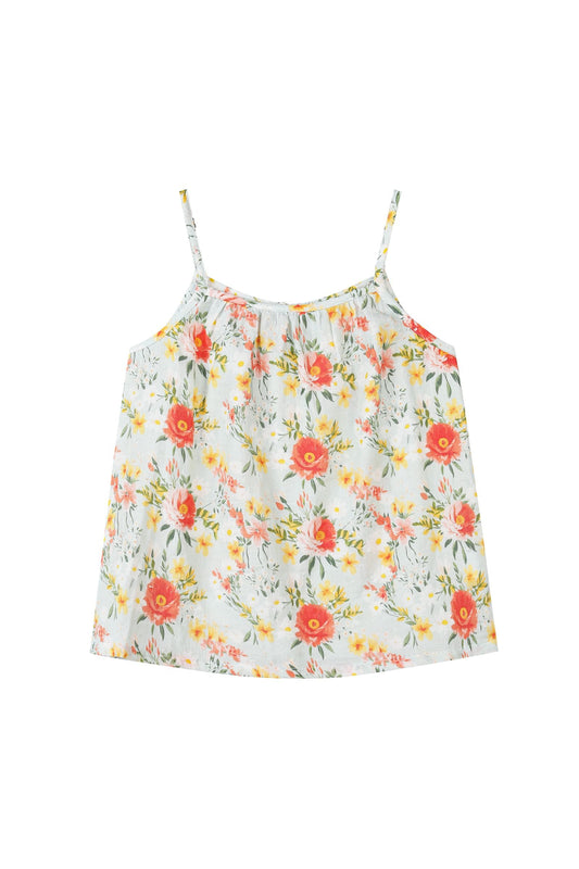 mallory top in retro roses