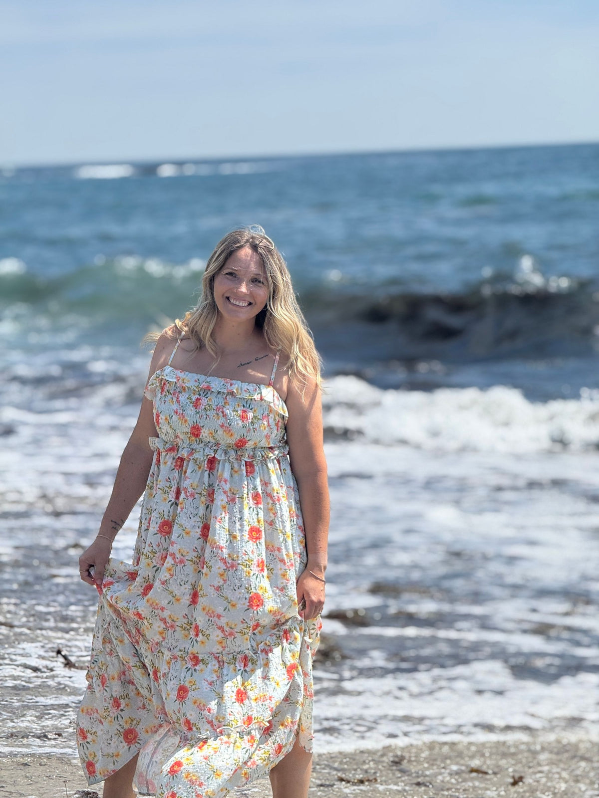 nancy dress in retro roses
