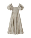 beth dress in oatmeal embroidered