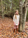 Angie tunic in cream and rose stripe