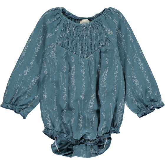 ale bubble in teal twiggy print