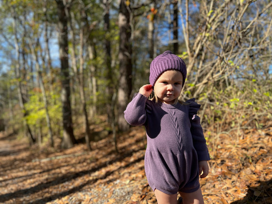 collins knit bubble in purple
