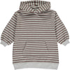 Angie tunic in brown and grey stripe