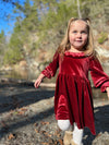 Milly dress in maroon