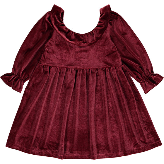 Milly dress in maroon