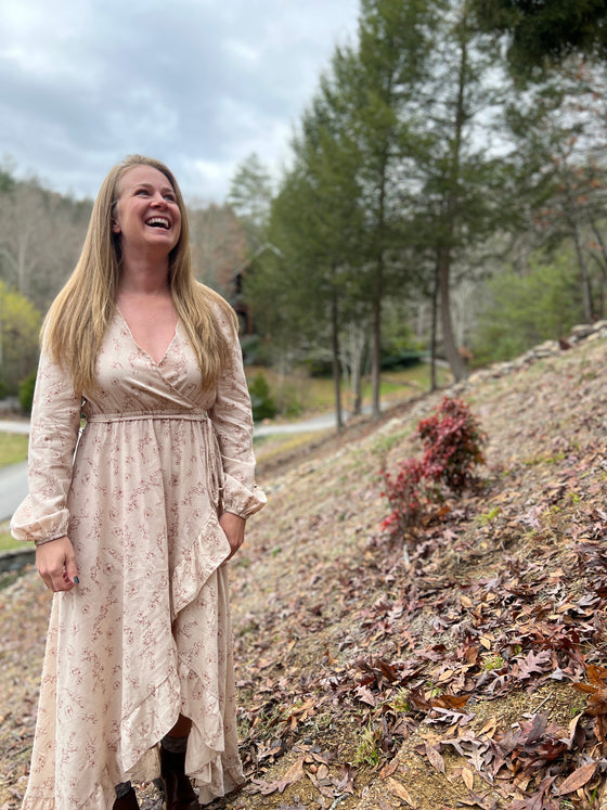 Monroe dress in oatmeal