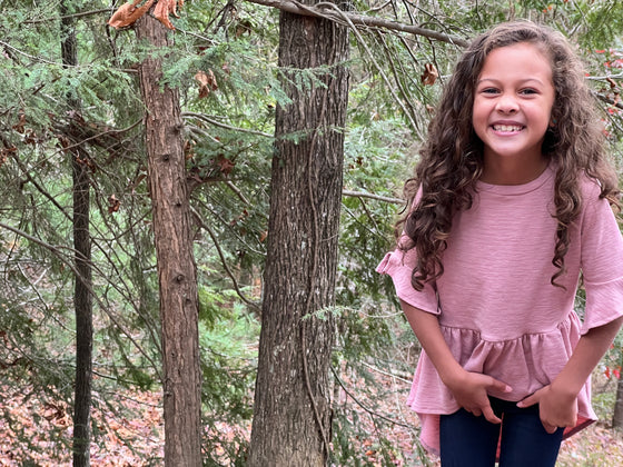 Dawn high low shirt in rose