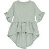 dawn high low shirt in aqau