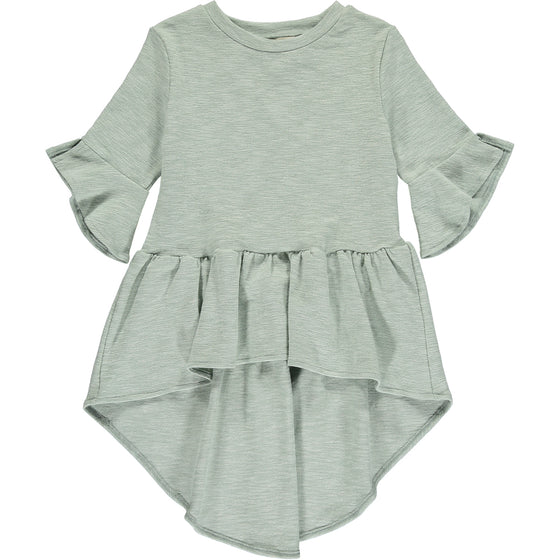 dawn high low shirt in aqau