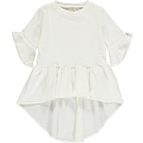 dawn high low shirt in ivory