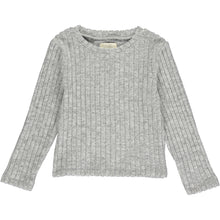  Nikki ribbed t-shirt in heathered grey