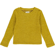  Nikki ribbed t-shirt in mustard