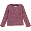 Nikki ribbed t-shirt in maroon