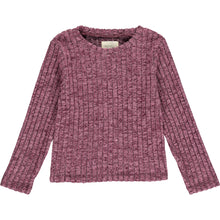  Nikki ribbed t-shirt in maroon