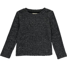  Nikki ribbed t-shirt in charcoal